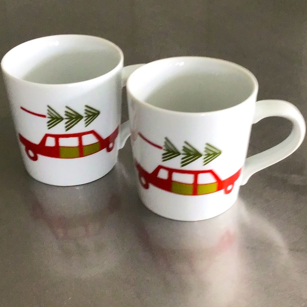 Crate&Barrel 6oz Julia Rothman YuleTown mugs